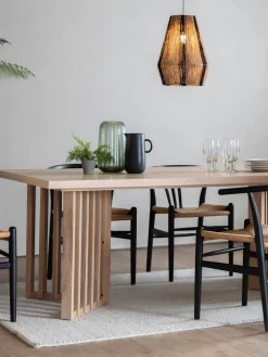 Mesa de comedor de madera Okayama, 200 x 100 cm