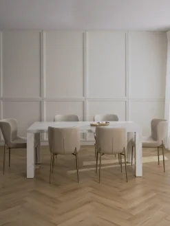 Westwing Collection Mesa de comedor en look mármol Carl