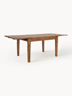Bizzotto Mesa de comedor extensible de madera de acacia Chateaux, 120 - 200 X 90 cm