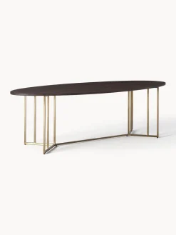 Westwing Collection Mesa de comedor ovalada de madera de mango Luca, tamaños diferentes