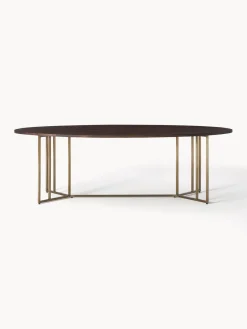 Westwing Collection Mesa de comedor ovalada de madera de mango Luca, tamaños diferentes