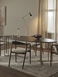 Westwing Collection Mesa de comedor ovalada de madera de mango Luca, tamaños diferentes