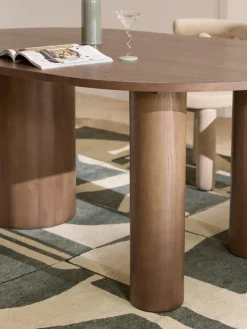 Westwing Collection Mesa de comedor ovalada de roble Dunia, tamaños diferentes