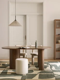 Westwing Collection Mesa de comedor ovalada de roble Dunia, tamaños diferentes