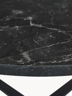 Mesa de comedor redonda Amble con tablero en look mármol, Ø 110 cm