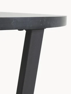 Mesa de comedor redonda Amble con tablero en look mármol, Ø 110 cm