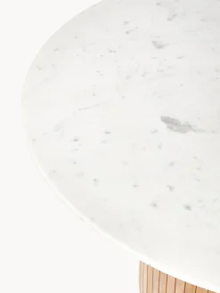 Westwing Collection Mesa de comedor redonda con tablero de mármol Nelly, tamaños diferentes