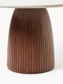 Westwing Collection Mesa de comedor redonda con tablero de mármol Nelly, tamaños diferentes