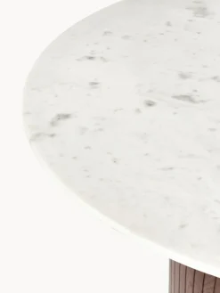 Westwing Collection Mesa de comedor redonda con tablero de mármol Nelly, tamaños diferentes