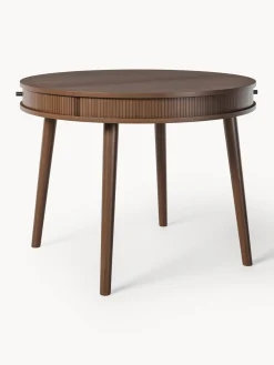 Westwing Collection Mesa de comedor redonda con espacio de almacenamiento Calary, tamaños diferentes