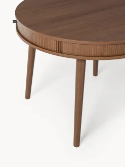 Westwing Collection Mesa de comedor redonda con espacio de almacenamiento Calary, tamaños diferentes