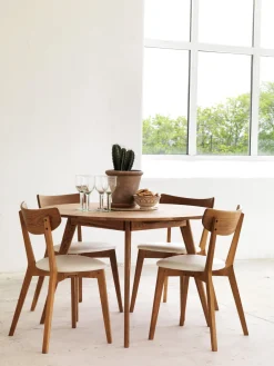 Rowico Home Mesa de comedor redonda de roble Yumi, Ø 115 cm^ Mesas De Comedor|Mesas De Comedor