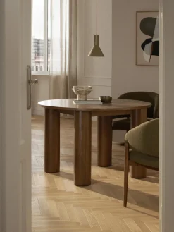 Westwing Collection Mesa de comedor redonda de madera de roble Ohana, tamaños diferentes