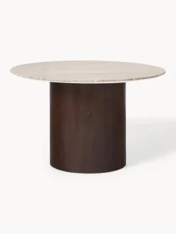 Westwing Collection Mesa de comedor redonda de mármol, Abby, tamaños diferentes^ Mesas De Comedor|Mesas De Comedor