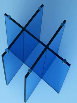 Westwing Collection Mesa de comedor redonda de vidrio Anouk, tamaños diferentes