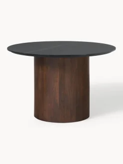 Westwing Collection Mesa de comedor redonda de mármol, Abby, tamaños diferentes