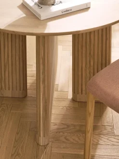 Westwing Collection Mesa de comedor redonda de madera de roble Jolka, tamaños diferentes^ Mesas De Comedor|Mesas De Comedor