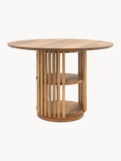Mesa de comedor redonda de madera de mango Voss, Ø 110 cm