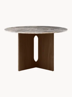 Audo Copenhagen Mesa de comedor redonda de mármol Androgyne, Ø 120 cm