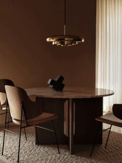 Audo Copenhagen Mesa de comedor redonda de mármol Androgyne, Ø 120 cm