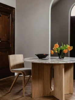 Audo Copenhagen Mesa de comedor redonda de mármol Androgyne, Ø 120 cm^ Mesas De Comedor|Mesas De Comedor