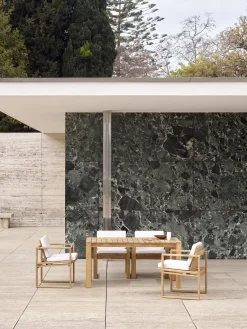 Carl Hansen & Søn Mesa de jardín plegable de madera de teca BK15, 153 x 76 cm^ Mesas De Jardín|Mesas De Jardí­N