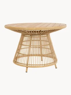 Bizzotto Mesa de jardín redonda de madera de teca Tavolo, Ø 110 cm