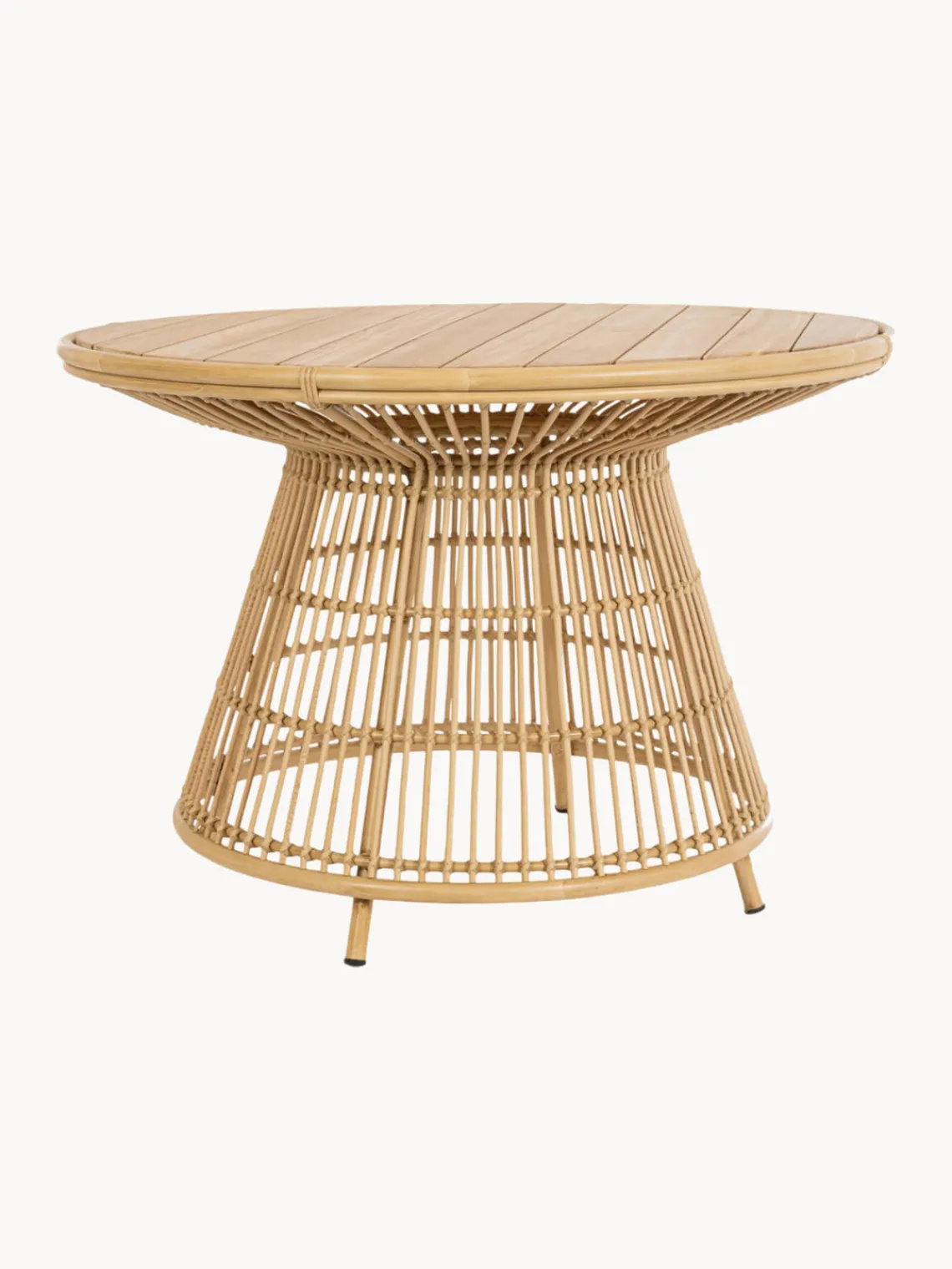 Bizzotto Mesa de jardín redonda de madera de teca Tavolo, Ø 110 cm