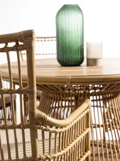 Bizzotto Mesa de jardín redonda de madera de teca Tavolo, Ø 110 cm