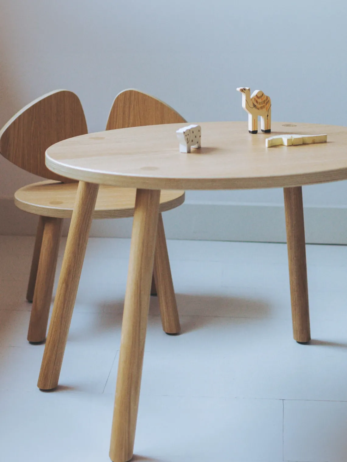 Nofred Mesa infantil ovalada de madera Mouse^Niños Decoración Infantil|Mesas Y Sillas Infantiles