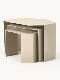 Ferm Living Mesas auxiliares de forma orgánica Shard, 3 uds.^ Mesas Auxiliares