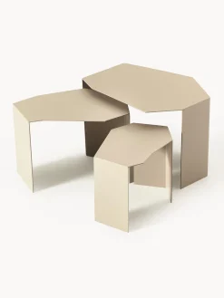 Ferm Living Mesas auxiliares de forma orgánica Shard, 3 uds.^ Mesas Auxiliares