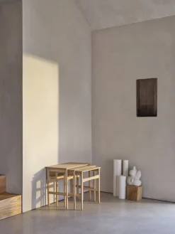 Carl Hansen & Søn Mesas auxiliares de madera de roble CH004, 3 uds.