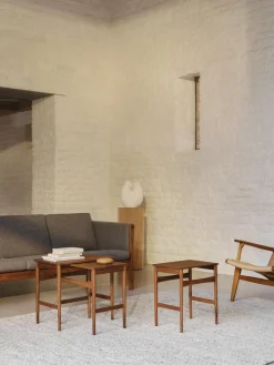 Carl Hansen & Søn Mesas auxiliares de madera de nogal CH004, 3 uds.^ Mesas Auxiliares