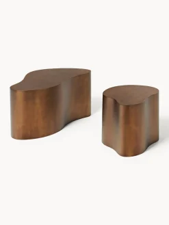 Westwing Collection Mesas auxiliares de metal en forma orgánica Form, 2 uds.^ Mesas Auxiliares