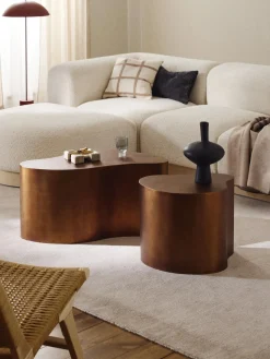 Westwing Collection Mesas auxiliares de metal en forma orgánica Form, 2 uds.^ Mesas Auxiliares