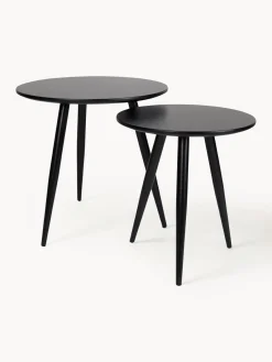 Mesas auxiliares redondas Colette, 2 uds.^ Mesas Auxiliares