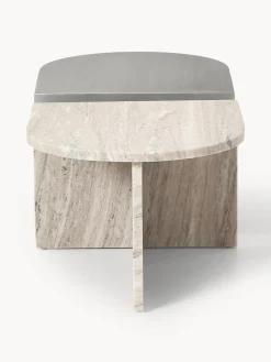 Westwing Collection Mesas de centro ovaladas de metal y mármol Leander, 2 uds.^ Mesas De Centro|Mesas De Centro