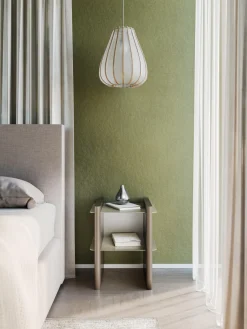 Westwing Collection Mesilla de noche con elementos de metal Rami