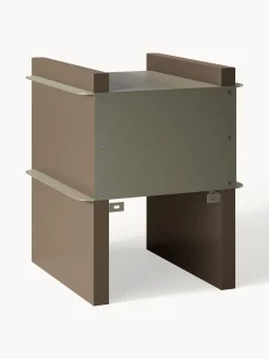 Westwing Collection Mesilla de noche con elementos de metal Rami