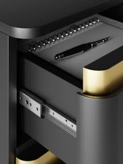 Westwing Collection Mesilla de noche con patas esféricas Bumba