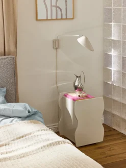 Westwing Collection Mesita de noche brillante Emina^ Mesitas De Noche|Mesitas De Noche