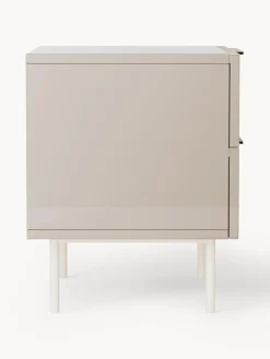 Westwing Collection Mesita de noche de alto brillo Lenne