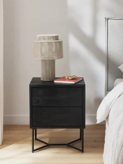 Westwing Collection Mesita de noche de madera de mango Luca