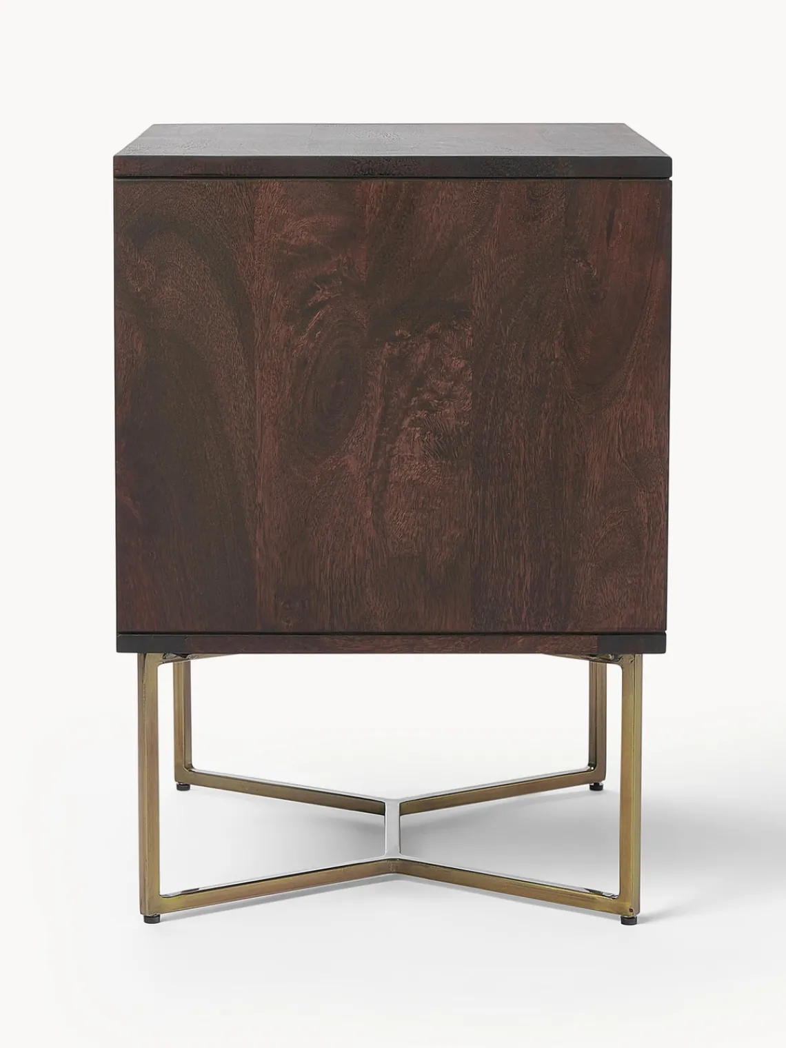 Westwing Collection Mesita de noche de madera de mango con diseño espiga Luca^ Mesitas De Noche|Mesitas De Noche