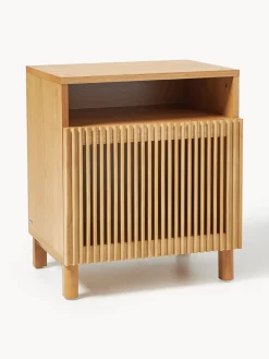 Mesita de noche de madera de roble Beyla^ Mesitas De Noche|Mesitas De Noche