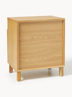 Mesita de noche de madera de roble Beyla^ Mesitas De Noche|Mesitas De Noche