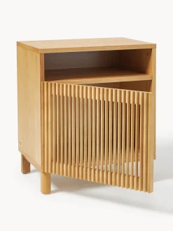 Mesita de noche de madera de roble Beyla^ Mesitas De Noche|Mesitas De Noche