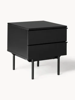 Westwing Collection Mesita de noche de madera Elona