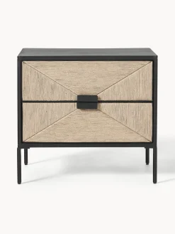 Westwing Collection Mesita de noche de madera de mango June, con cajones